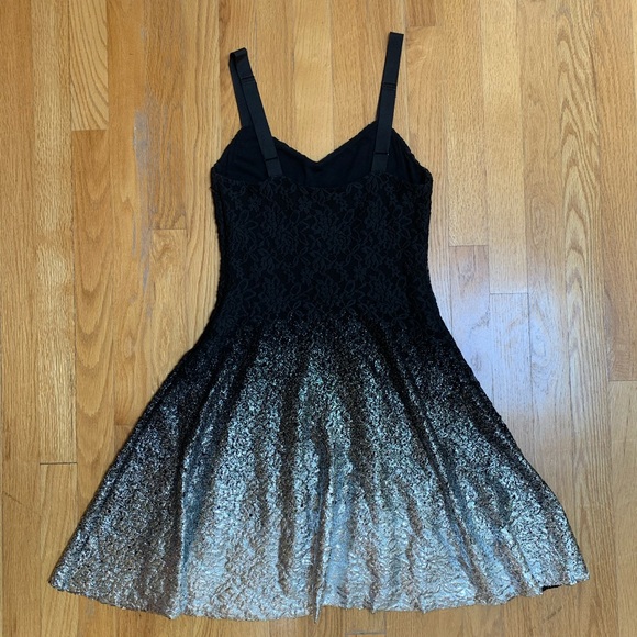 FREE PEOPLE Black and Silver Glitter Ombré Dress - Picture 3 of 5